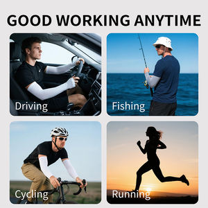 Mangas de brazo color esmeralda, tela refrescante, protección UV, elásticas y duraderas, perfectas para correr, ciclismo y entrenamientos de fitness. - Product Image 6