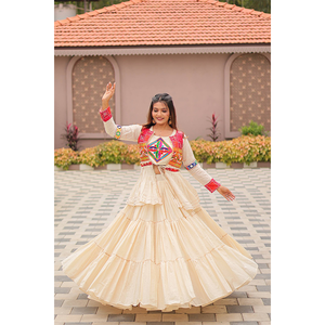 <b>Top</b> Quality Exclusive Sale on Indian Clothing Pure Cotton with Gamthi Work Women Lehenga Choli for Genuine Buyers - Product Image 1