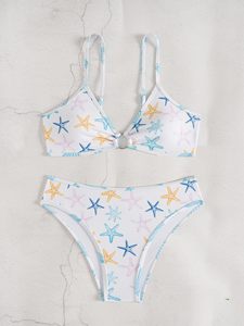 Trajes de baño Denmin con diseño de estrella de mar para distribución global. Fabricación por contrato de fábrica, etiquetado privado y envío rápido. - Product Image 4