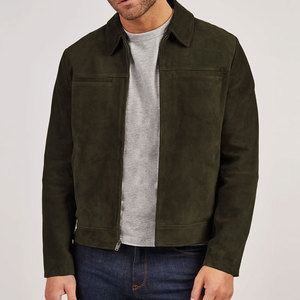 Stylish <b>Men's</b> Winter <b>Suede</b> <b>Jacket</b> Front Logo Breathable Windproof Lightweight Design for Casual Outings and Daily Styling - Product Image 1