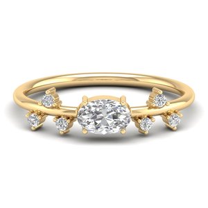 Anillo de compromiso REYES con diamante cultivado en laboratorio HPHT CVD de diseño único en oro sólido de 14K 18K, certificado IGI, joyería fina para mujer - Product Image 1