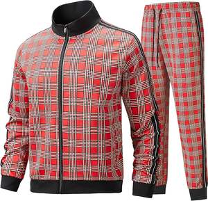 Conjunto Deportivo de Dos Piezas para Hombre, Estilo Urbano, Cierre Frontal con Cremallera, Dobladillo y Puños Acanalados, 100% Algodón Transpirable - Product Image 4