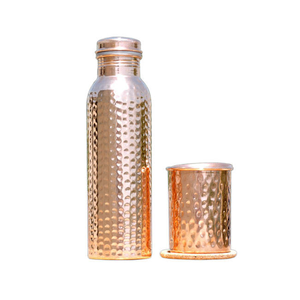 Pure <b>Plain</b> Metal Copper <b>Bottle</b> For Drinking <b>Water</b> - Product Image 4