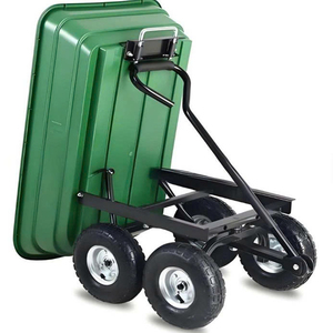 Carretilla de Jardín Reforzada OEM/ODM de Polietileno (Metal, Plástico, Goma) con Mecanismo de Descarga Patentado para Transportar Leña, Tierra y Abono GARPYC000 - Product Image 6