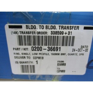 AMAT 0299-36691 ห้อง DPS, วงแหวน, แบบเดี่ยว, ระดับต่ำ - อุปกรณ์และอะไหล่เซมิคอนดักเตอร์ระดับโลกที่เชื่อถือได้ - Product Image 1