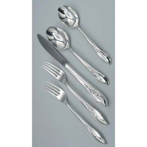 Ensemble de couverts en acier inoxydable 201 argenté, personnalisable avec logo, écologique, compatible lave-vaisselle, avec poignée au design unique et fait main, vente en gros - Product Image 6