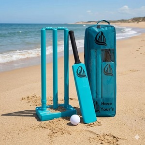 Junior <b>Plastic</b> Beach <b>Cricket</b> <b>Set</b> for Kids Outdoor Sports Garden Games Wholesale Exporter Factory Direct Custom Packaging ODM OEM - Product Image 1