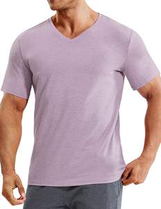 T-shirts de compression sportifs tricotés imprimés de haute qualité en gros, 95 % coton 5 % élasthanne, 200 g, vierges, respirants, à manches courtes pour la gym - Product Image 4