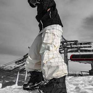 Pantalones de Esquí Impermeables de Cintura Alta para Hombre y Mujer, Pantalones de Snowboard, Pantalones de Nieve con Aislamiento Térmico para Deportes de Invierno al Aire Libre, Resistentes al Viento - Product Image 5