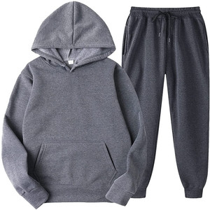 Ensemble de survêtement sportif à capuche pour homme, unisexe, deux pièces, sweat-shirt à manches longues et pantalon de jogging - Product Image 6