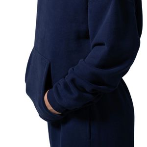 Sweat-shirt à capuche pour femme, bleu marine, manches longues, en molleton, décontracté, pour la salle de sport, vêtements de sport, doux et confortable - Product Image 3