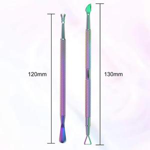 MORJE Surgical Dual-End Stainless Steel Nail <b>Cuticle</b> Pusher Set Reusable Manicure <b>Tool</b> with Textured Grip and Colorful Finish - Product Image 2