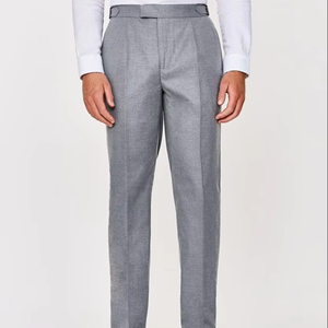 Mens Formal Straight Canvas <b>Dress</b> Pants <b>Old</b> Money Style Baggy Wide Leg Vintage Relaxed Fit Slacks Work Office Trousers - Product Image 1
