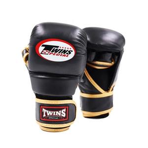Guantes de Boxeo Twins Negros y Dorados Personalizados Más Vendidos, 100% Cuero Genuino de Primera Calidad, Guantes de Boxeo para Entrenamiento y Sparring - Product Image 2
