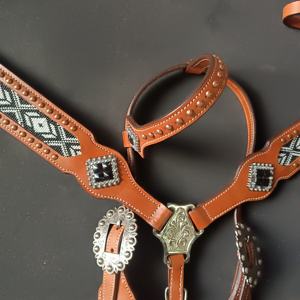 Bridon de tête de cheval occidental à perles tendance, exportateurs indiens à prix de gros, prêt à être expédié, bridon de rodéo - Product Image 1