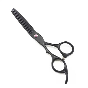 Ciseaux à effiler professionnels en acier inoxydable, pointe affûtée, pour droitiers, manche long, usage en salon, manche en plastique non pliable - Product Image 2