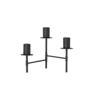 Hand Forged Cast Iron Candle <b>Holders</b> Antique <b>Black</b> Metal Taper Candle Stand Set Of 2 for Living Room Table Centerpiece Decor - Product Image 2