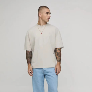 Camiseta Oversize para Hombre, Corte Cuadrado, Hombros Caídos, Ajuste Holgado, Algodón Pesado, Estilo Urbano, Diseño Personalizado, Proveedor - Product Image 1