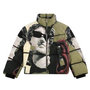 Custom Winter Streetwear High Quality Designer Puffer Jacket Custom Print Pattern Windproof <b>Warm</b> Puffer Jacket Men - Product Image 1