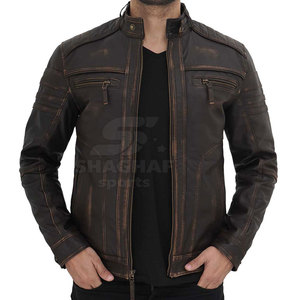 Chaqueta de cuero con logotipo personalizado, precio al por mayor, chaqueta de cuero para hombre, chaqueta de cuero transpirable para invierno - Product Image 5