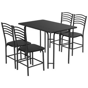 Set da Pranzo Classico in Legno Massello con Tavolo Rettangolare e 6 Sedie per Cucina - Product Image 4