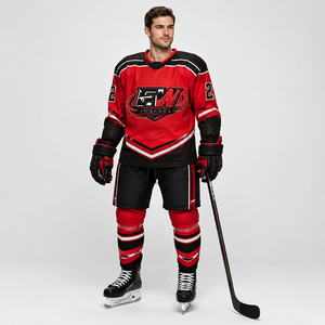 Uniforme de hockey sobre hielo de primera calidad diseñado con tela transpirable, ligero, cómodo y duradero para cada práctica y partido. - Product Image 1