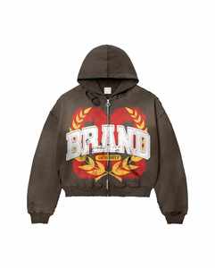 Cotton Fleece Brushed 350gsm Unisex Winter Hoodies Relaxed Fit <b>Jumper</b> Street Hoodies - Product Image 2