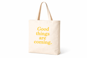 Bolsa de Tela de Algodón Premium de 300 g/m² con Frase Inspiradora, Asa Larga, Ecológica, Reutilizable, para Compras, con Logotipo Personalizado - Product Image 1