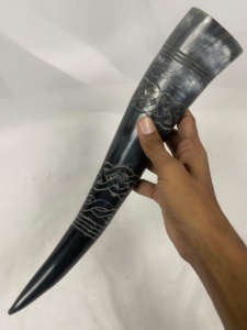 ฮอร์นไวกิ้งขัดสัตว์ทำจากไม้ธรรมชาติเป็นมิตรต่อสิ่งแวดล้อมใส่อาหารได้เป็นของขวัญแต่งงาน - Product Image 2