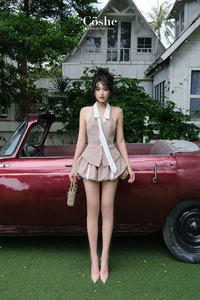 Coshe Amie conjunto de Estilo Chaleco de moda traje de mujer con fiesta única elegante estilo callejero juvenil moderno vestido de mujer Casual - Product Image 2