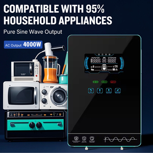 Convertisseur solaire hybride PV 350Vdc, <span class=keywords><strong>4000W</strong></span> DC 24V vers AC 120V avec contrôleur de charge MPPT 140A, compatible avec les batteries au lithium - Product Image 4