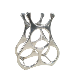 Porte-bouteilles à vin en aluminium argenté brillant pour le stockage du vin, pour bar, hôtel, usage domestique - Product Image 1