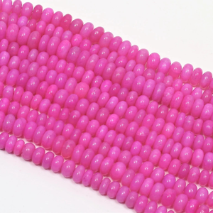 Perles rondes en opale rose foncé: qualité AAA, 7-11 mm, brin de 15 pouces - Product Image 4