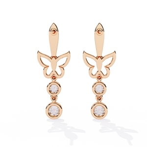 Pendientes Aries Jewel de Diseño Clásico con Diamante Cultivado en Laboratorio de Corte Redondo, Oro de 14K, Certificado IGI, Ideales para Regalo, Fiestas y Aniversarios - Product Image 4