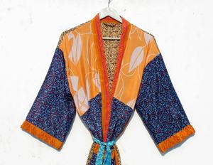 Vintage Rasgulla Soie Sari kimono Sari Kimono Lot Indien Sari Kimono - Product Image 3