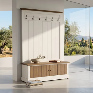 Gabinete Viona de Madera Maciza Hecho a Mano, Estilo Japandi, Ecológico, Duradero, Acabado Natural, Solución de Almacenamiento Compacta - Product Image 4