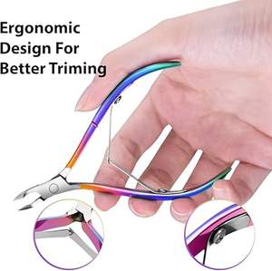 Outils de manucure professionnels en acier inoxydable, coupe-cuticules à ressort / coupe-ongles / pince à ongles - Product Image 6