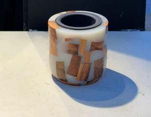 Porte-encens décoratif artisanal de luxe en résine époxy et bois dur Forest River pour bâtonnets d'encens, cônes, méditation - Product Image 5