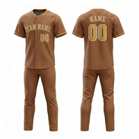 Seragam Baseball Pria Kualitas Terbaik 2026 100% Poliester Bahan Bernapas Set Warna Kustom Logo Pribadi Ukuran Besar Lengan Pendek