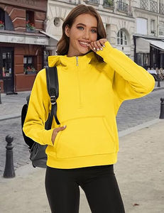 High Quality Women's Oversized Fleece Hoodie Pullover Kangaroo Pocket Custom Logo Sweatshirt Winter Quick Dry Breathable - Product Image 5