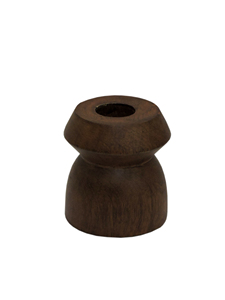 Modern <b>Candle</b> Holder, <b>Small</b> Spool-Shaped Metal Taper Stand, Minimalist Tabletop Centerpiece for Rustic Home Decor Accents - Product Image 2