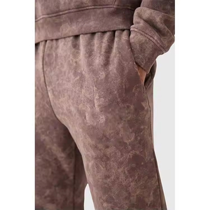 Best Price Custom Winter Hooded Casual Solid Acid Wash Printed 100% Cotton Sport <b>Tracksuit</b> Men Plus Size Lightweight Jogging - Product Image 6