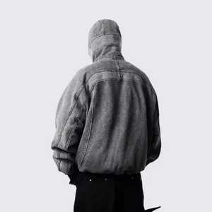 Latest Fashion Custom Logo Digital Printed Winter Solid Polyester/Cotton High Quality Oversized Eco-Friendly <b>Men's</b> Hoodies - Product Image 3