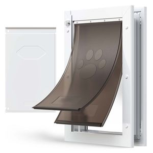 Grande Porta per Animali Domestici Resistente alle Intemperie con Doppia Chiusura Magnetica, Telaio in Metallo Robusto per Interni ed Esterni, Accessorio per Porte e Finestre - Product Image 1