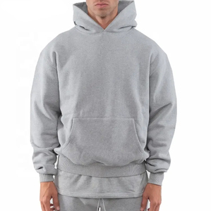 เสื้อฮู้ดดี้ผู้ชาย OEM ผ้าฝ้ายแท้ 100% ทรงหลวม ไหล่ตก ใส่สบาย อุ่น ขายส่ง รับสกรีน ปัก สั่งทำได้ พิมพ์ลายแบบ Sublimation - Product Image 4