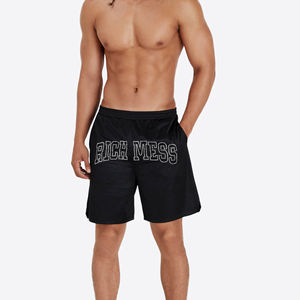 กางเกงขาสั้นผู้ชายประดับเพชรเทียม ผ้าไนลอน/คอตตอน โลโก้สั่งทำได้ เอวกลาง ระบายอากาศ แห้งเร็ว สไตล์ลำลอง สตรีทแวร์ จ็อกเกอร์ - Product Image 1