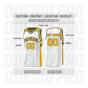 Maillot de basket-ball réversible personnalisé par sublimation, vêtements de sport double face, respirant, uniformes de basket-ball, débardeur pour hommes - Product Image 3