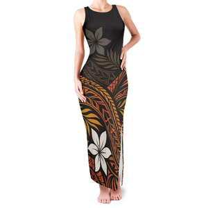 Robe maxi à imprimé hawaïen sans manches, col rond, coupe évasée, robe d'été pour les vacances à la plage, robe pour femmes, OEM personnalisé - Product Image 1
