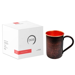 Taza de cobre liso pulido con mango de cobre al por mayor - Product Image 3