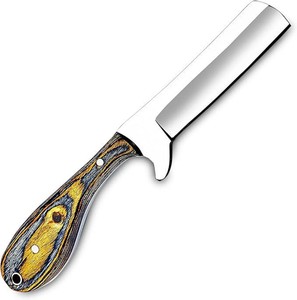 Cuchillo utilitario de cuero Cowboy Bull Cutter de hoja fija, espiga completa de acero inoxidable, mango de madera, para uso industrial - Product Image 1